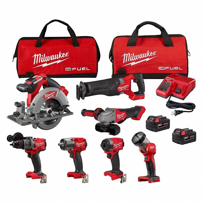 3697-27_101__8S8Z_v2-1.webp MILWAUKEE Cordless Tool Combination Kit: 7 Tools, 18 V DC Volt, Battery Included, M18 FUEL™, M18™ - Image 3