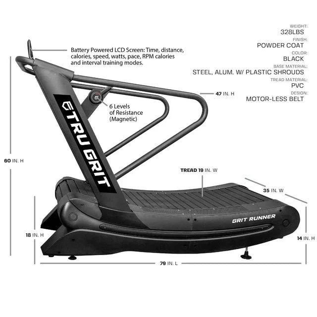 522-3-1.webp Tru Grit Runner Curved Manual Treadmill - Image 2