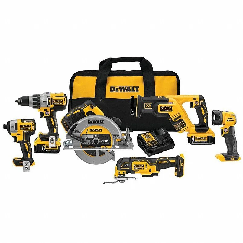 54JK23_AS02.webp DEWALT Cordless Tool Combination Kit: 6 Tools, 20 V DC Volt, Battery Included, 20V MAX* XR®, 31AC52 - Image 3