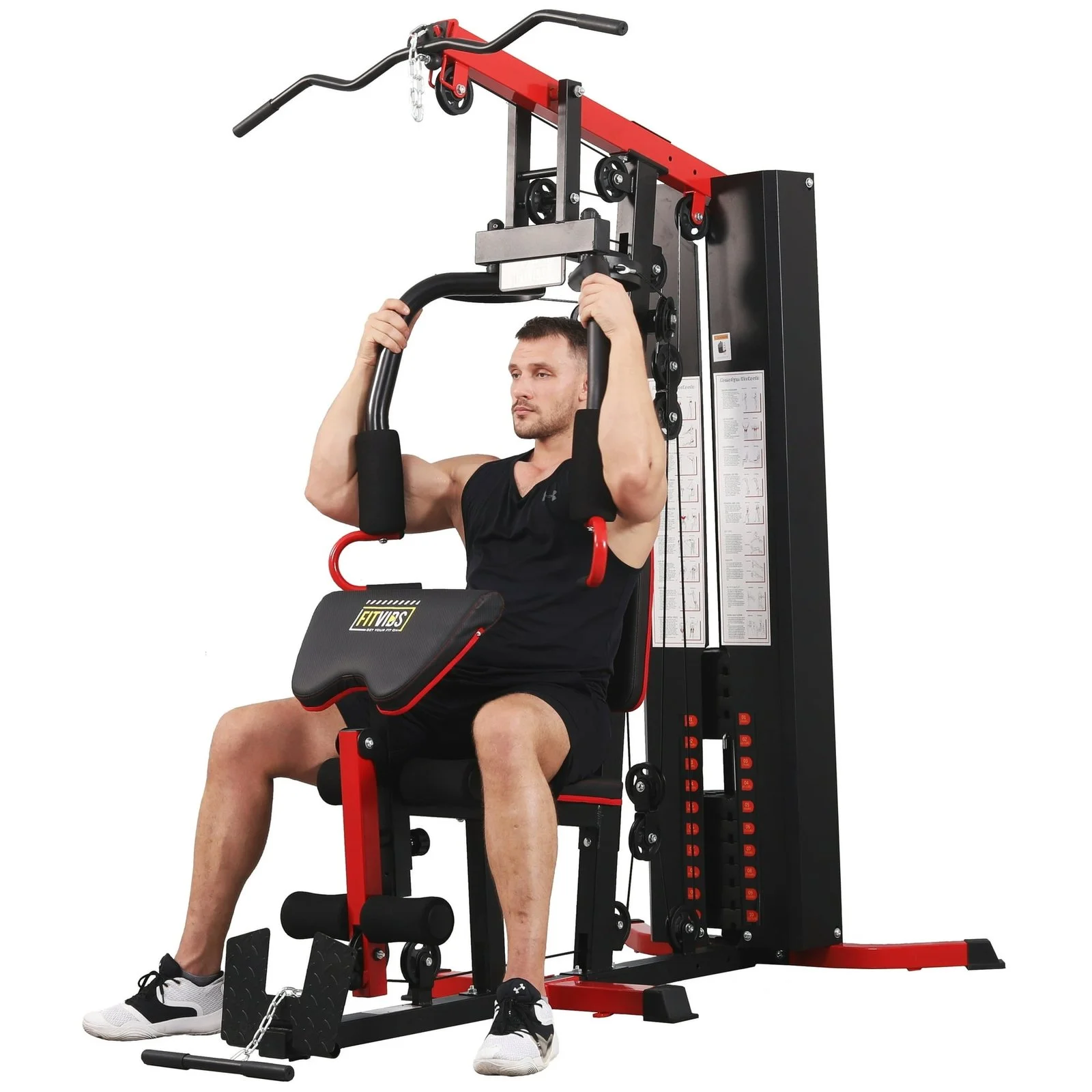 654-2-1.webp Fitvids LX750 Multifunctional Full Home Gym System Workout Station - Image 2