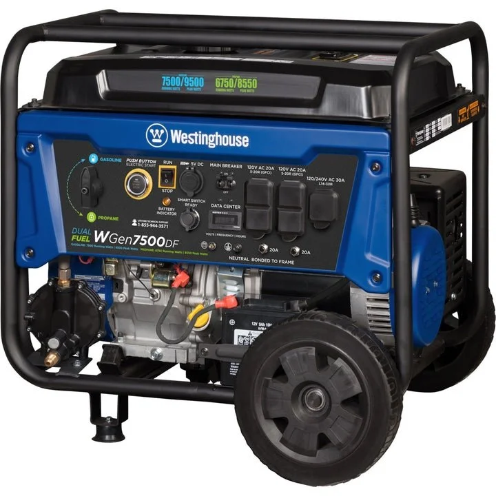 westinghouse wgen7500df dual fuel portable generators. westinghouse wgen7500df dual fuel portable generators.