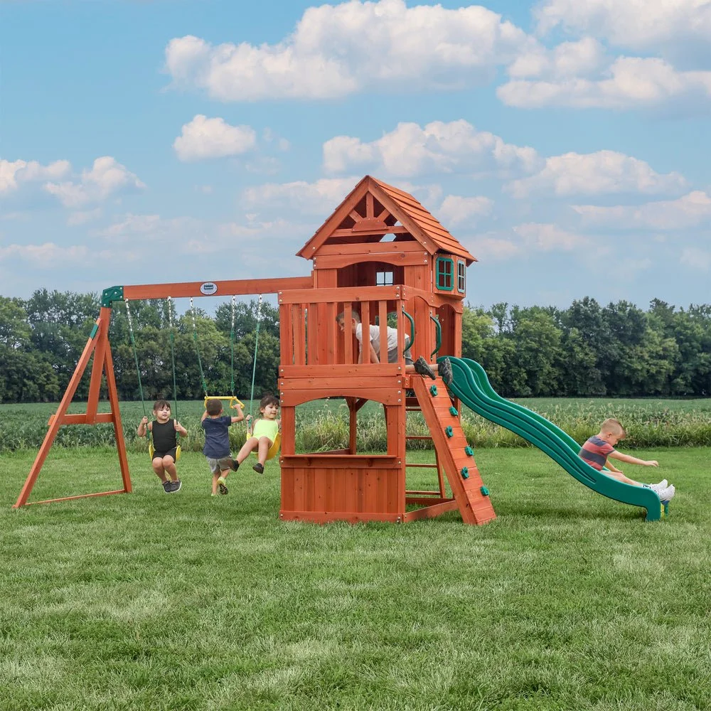 backyard discovery atlantis wooden swing set backyard discovery atlantis wooden swing set