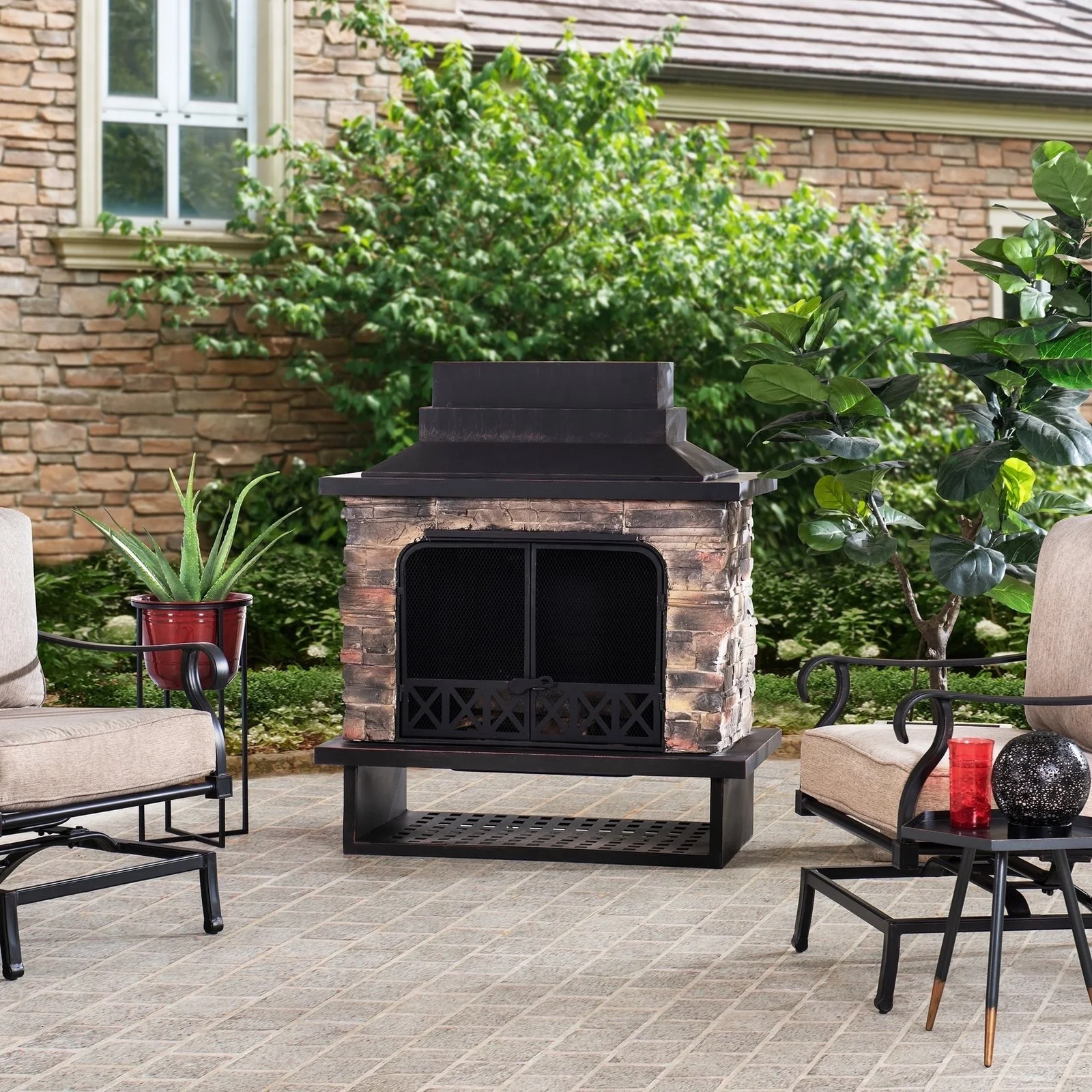 a1-293-1.webp Sunjoy Farmington Wood Burning Fireplaces. - Image 6