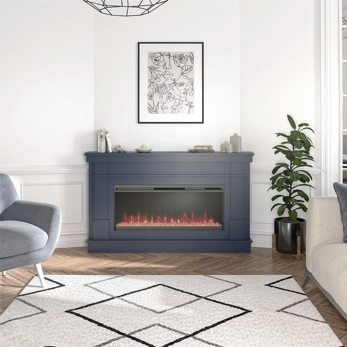 a3-127-1.webp Novogratz Waverly Wide Mantel Electric Fireplaces. - Image 4