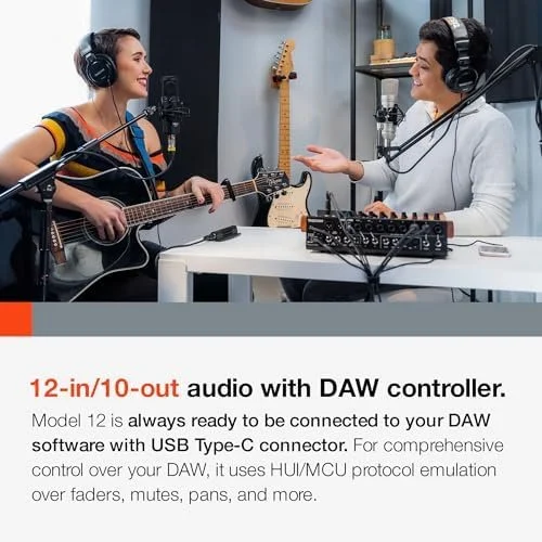 a7-27-1.webp Tascam Model 12 All-in-One 12-track Digital Multitrack Mixings and Recording Studio, Mixer, USB Audio Interface and DAW Controllers - Image 4