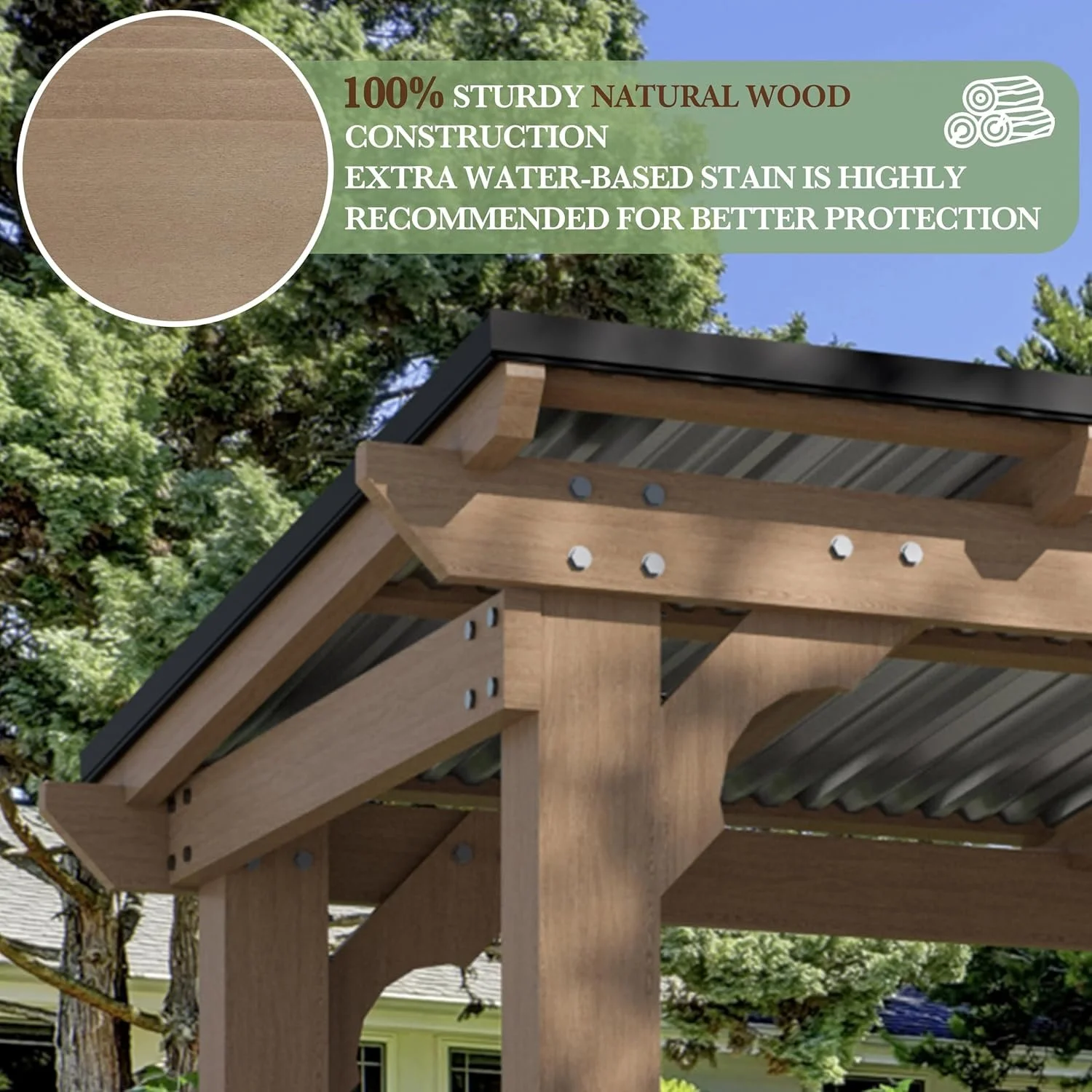 veikous d wooden grills gazebo outdoor with steel roof veikous d wooden grills gazebo outdoor with steel roof