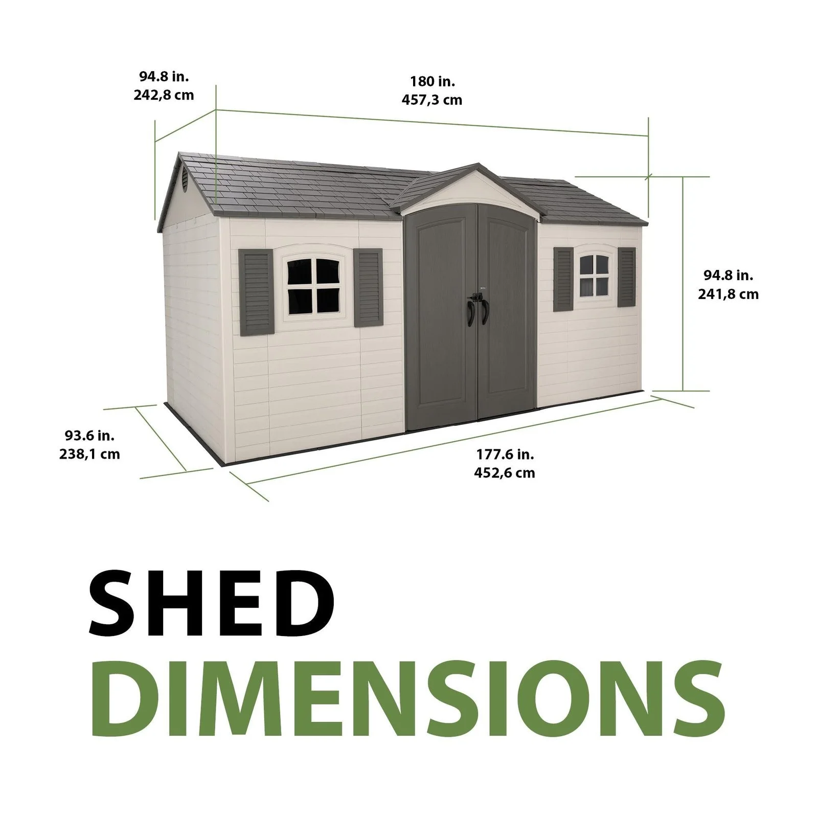 lifetime legacy 15 ft x 8 ft outdoor storage sheds – 60465 lifetime legacy 15 ft x 8 ft outdoor storage sheds – 60465