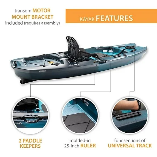 d3-7.webp Aurora Fusion Lifetime Manta 10 ft. Sit-On-Top Angler Kayaks - Image 2