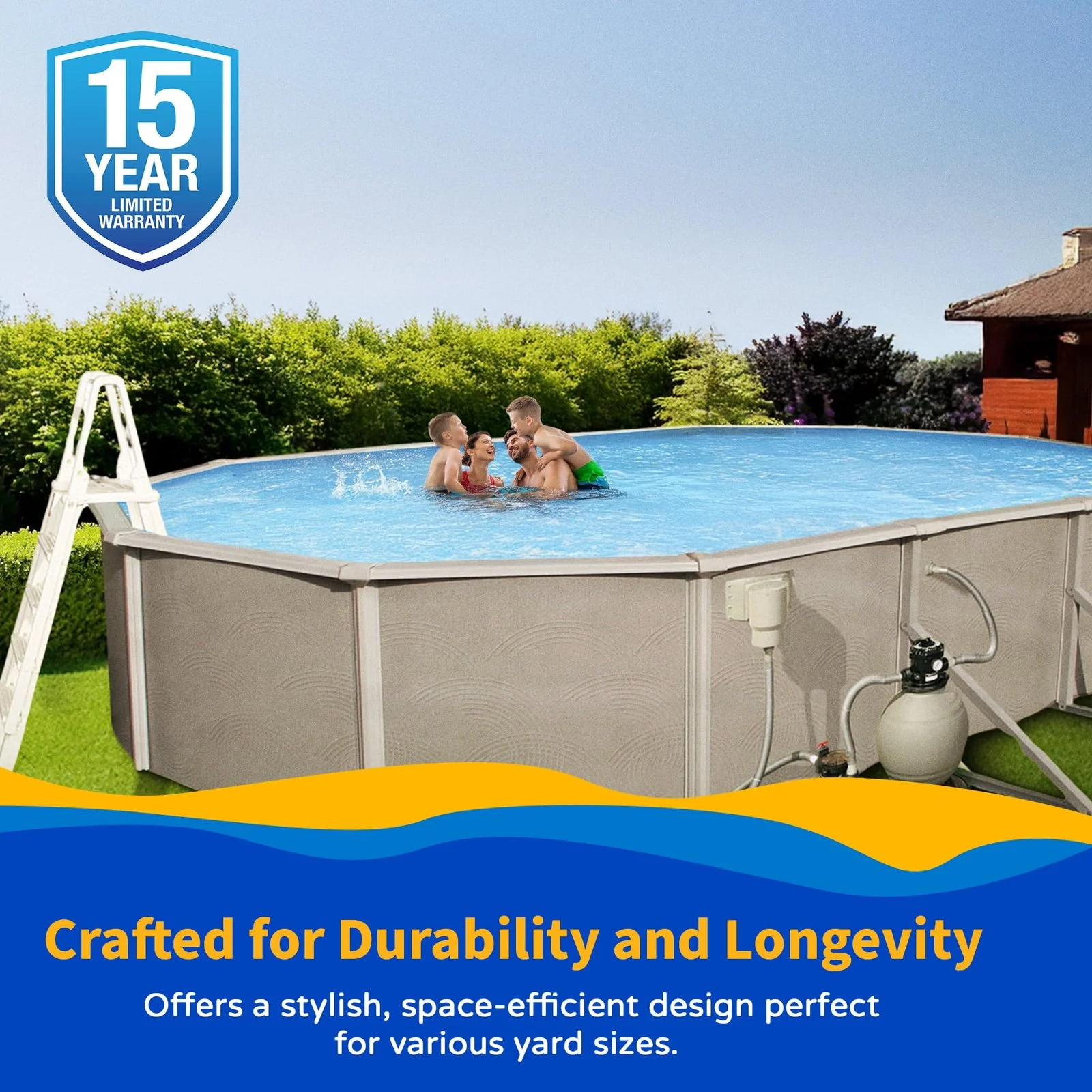 belize 12 ft x 24 ft oval 52 in deep 6 in top rail metal wall swimming pool package belize 12 ft x 24 ft oval 52 in deep 6 in top rail metal wall swimming pool package